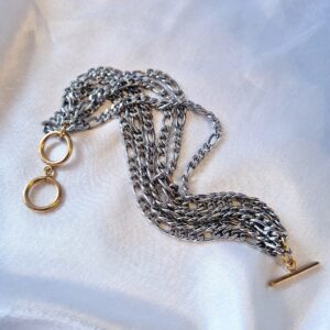 Βραχιόλι με πολλές αλυσίδες figaro