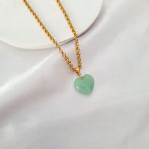 Κολιέ με φυστικί καρδιά