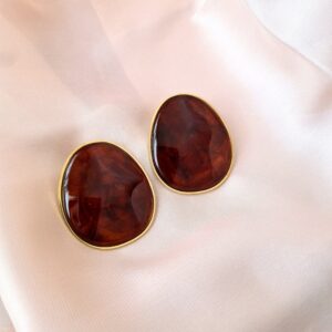 Σκουλαρίκια στρογγυλά Espresso